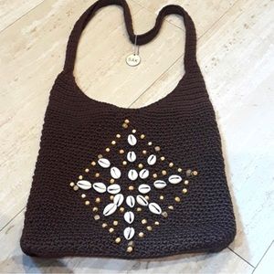 The Sak Beaded Shell Crocheted Shoulder Bag